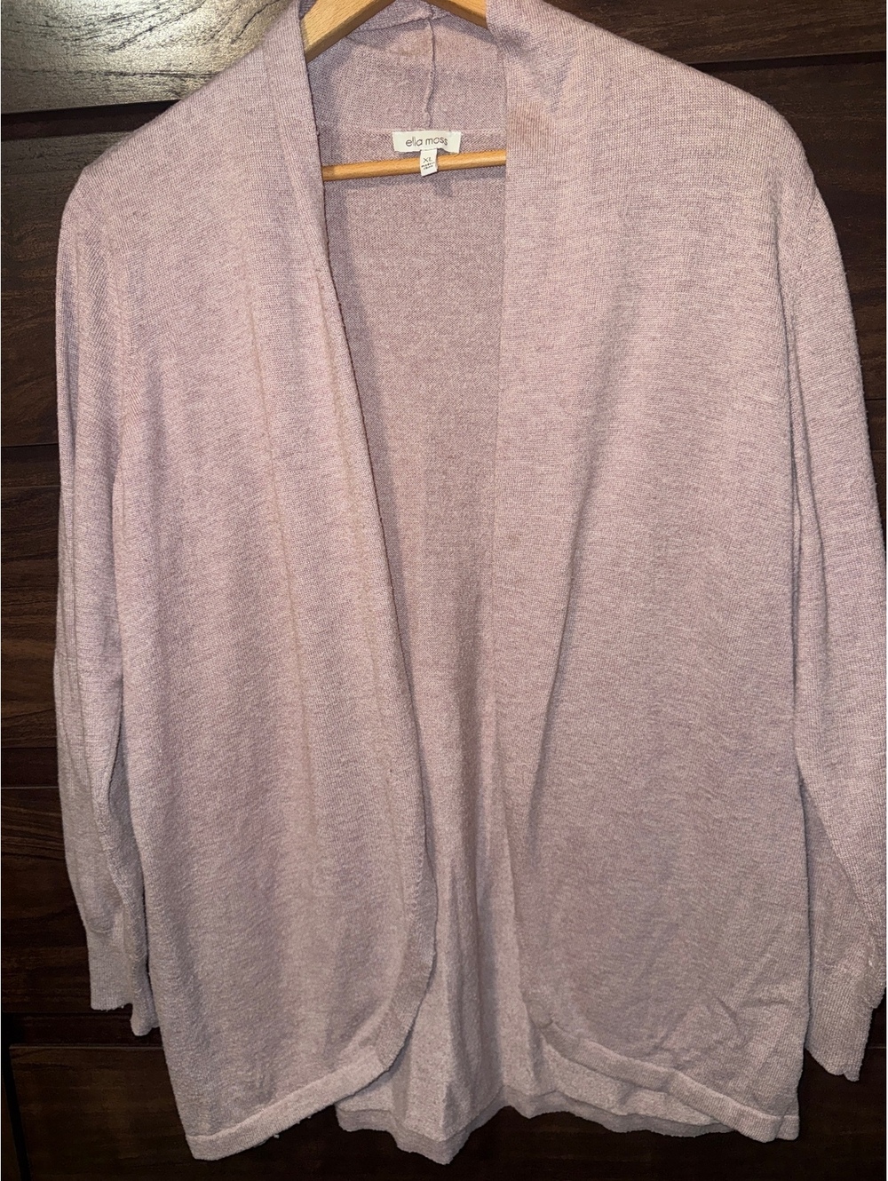 ella moss Lavender Open Front Cardigan Sweater XL